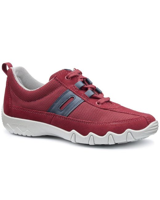 Hotter Red Leanne Ii Wide Trainers