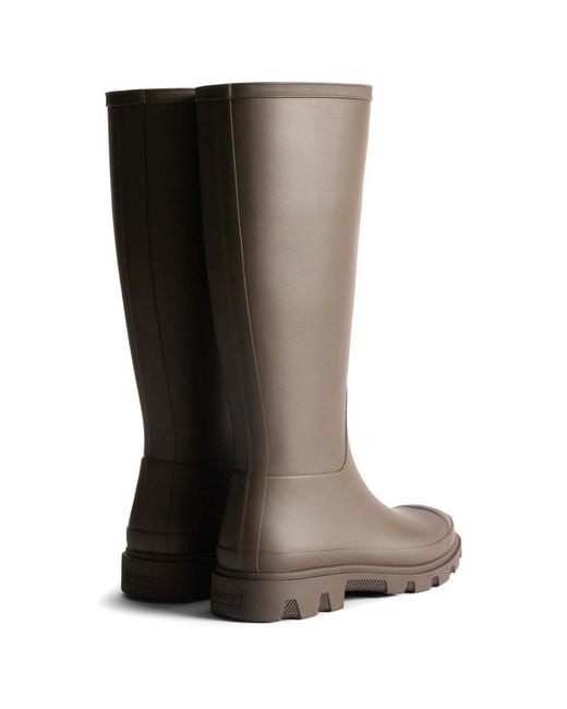 Hunter Brown Downpour Tall Wellingtons for men