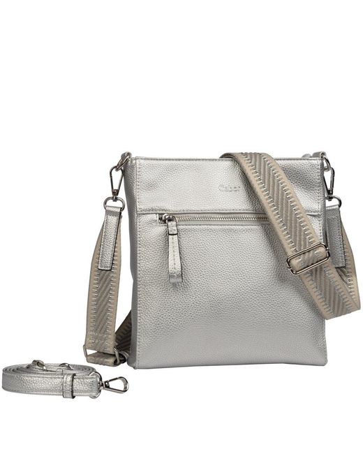 Gabor Gray Silena Cross Messenger Bag
