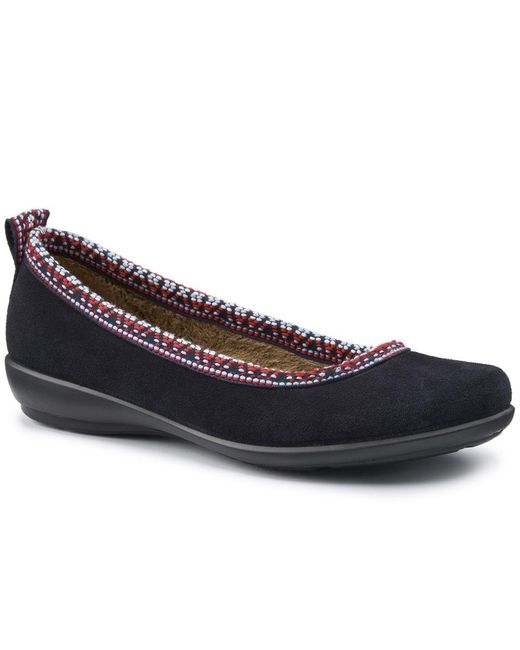 Hotter Blue Honey Wide Fit Slippers