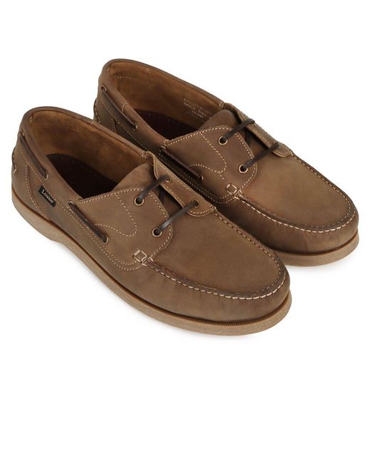Loake Brown Padstow Boat Shoes for men