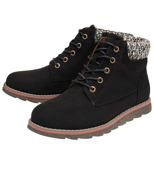 Lotus Black Cedar Ankle Boots