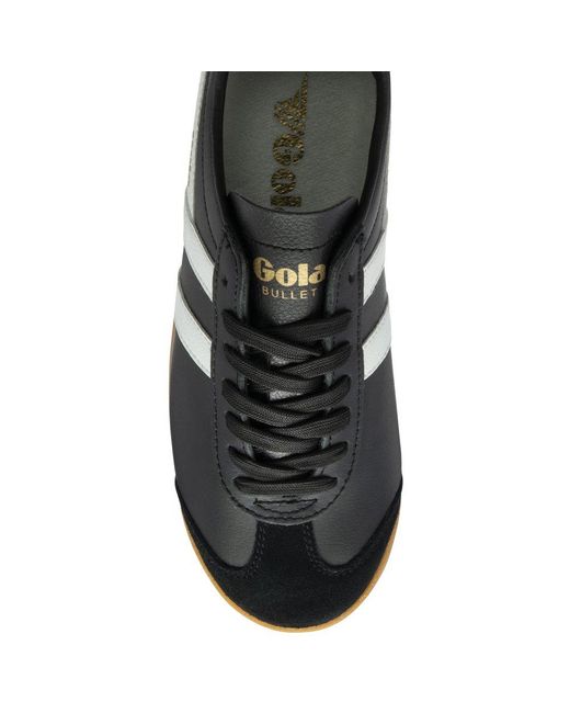 Gola Black Bullet Leather Trainers