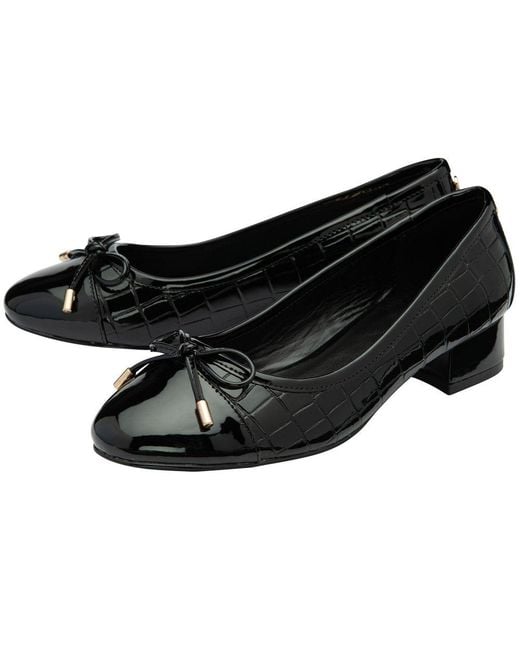 Lotus Black Rush Ballet Pumps
