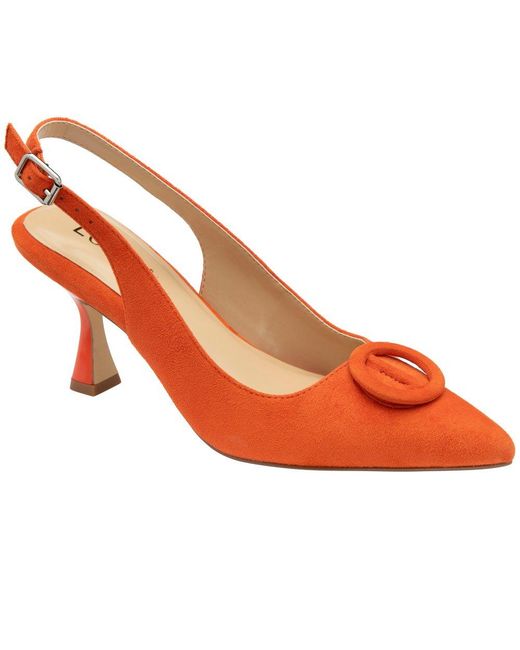 Lotus Orange Delfina Slingback Court Shoes