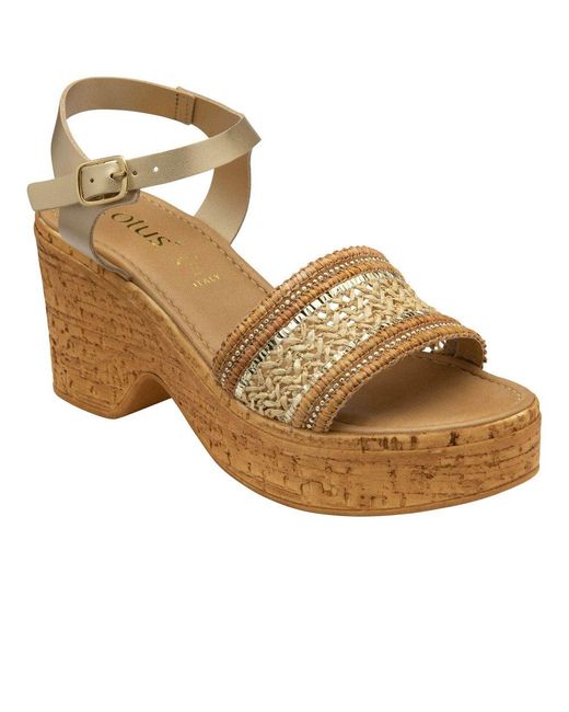 Lotus Brown Chelsia Heeled Sandals