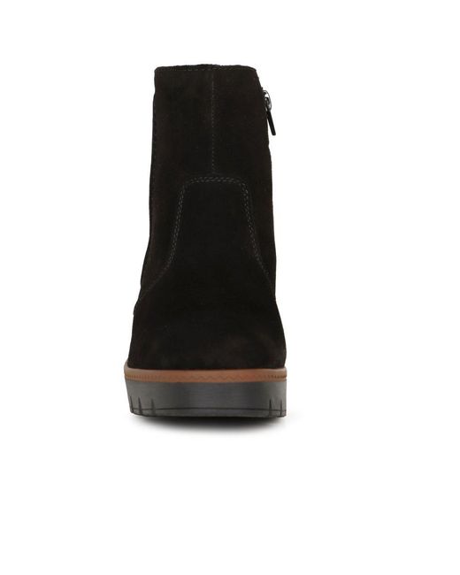 Rieker Black Connecticut Wedge Heel Boots