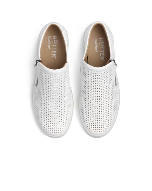 Hotter White Daisy Wide Fit Casual Shoes
