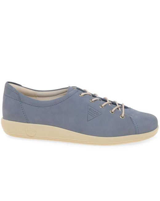 Ecco Soft 2 Lace Casual Shoes in Blue | Lyst Australia