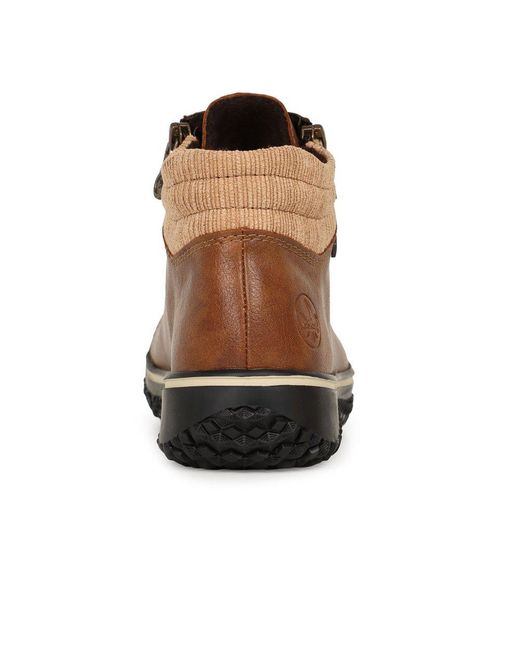 Rieker Brown Pennysylvania Ankle Boots Colour: Sattel (Tex)