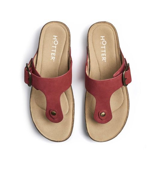 Hotter Pink Resort Toe Post Sandals
