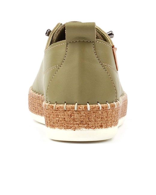 Lunar (GRS) Green Evie Plimsoll Trainers