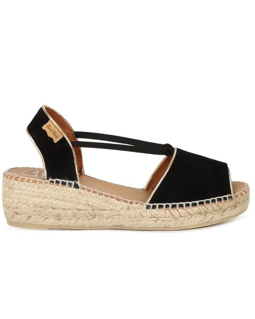 Toni Pons Black Bilda Espadrille Wedge Sandals