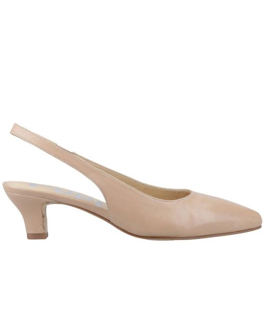 Hush Puppies Natural Nahla Kitten Slingback Court Shoes