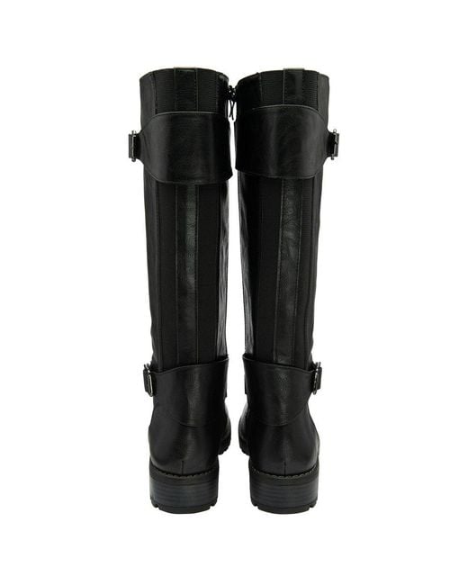 Lotus Black Brandi Knee High Boots