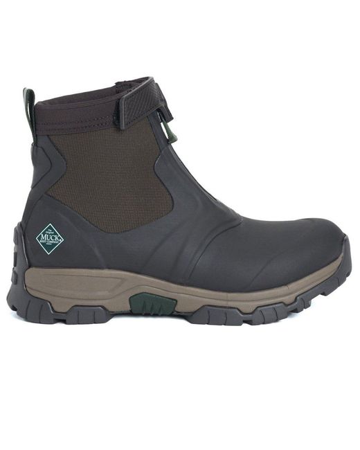 Muck Boot Gray Apex Mid Zip Short Wellingtons for men