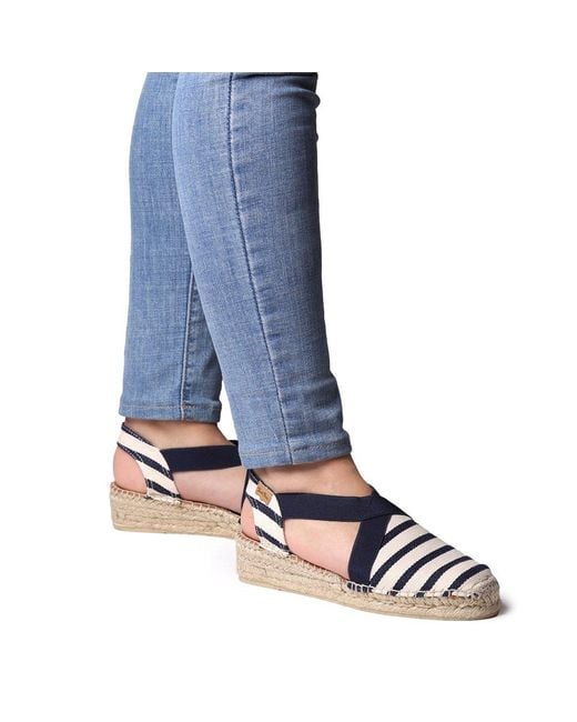Toni Pons Blue Vinaros Low Wedge Sandals