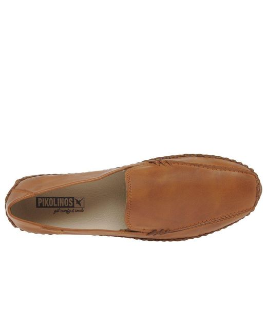 Pikolinos Brown Slide Slip On Leather Shoes