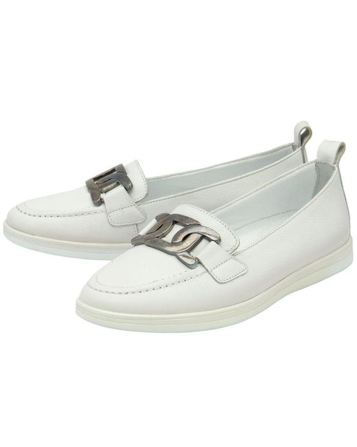 Lotus White Magali Loafers