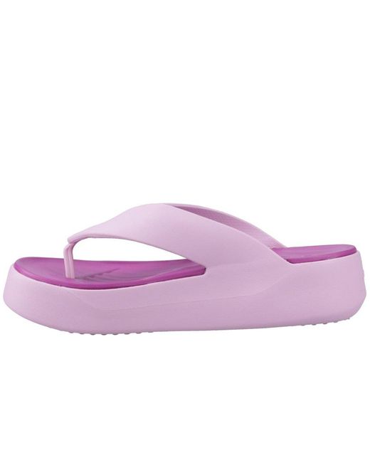 CROCSTM Purple Getaway Platform Flip Toe Post Sandals