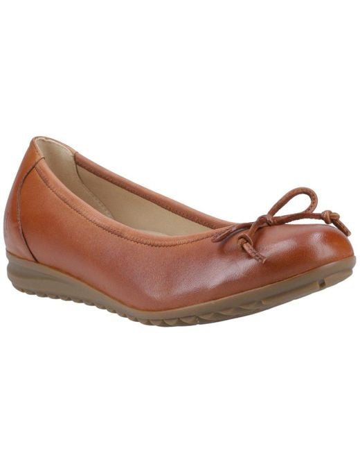 Hush Puppies Brown Lucille Bow Ballerina Shoes