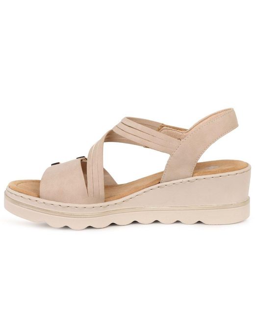 Rieker Metallic Haiti Wedge Heel Sandals