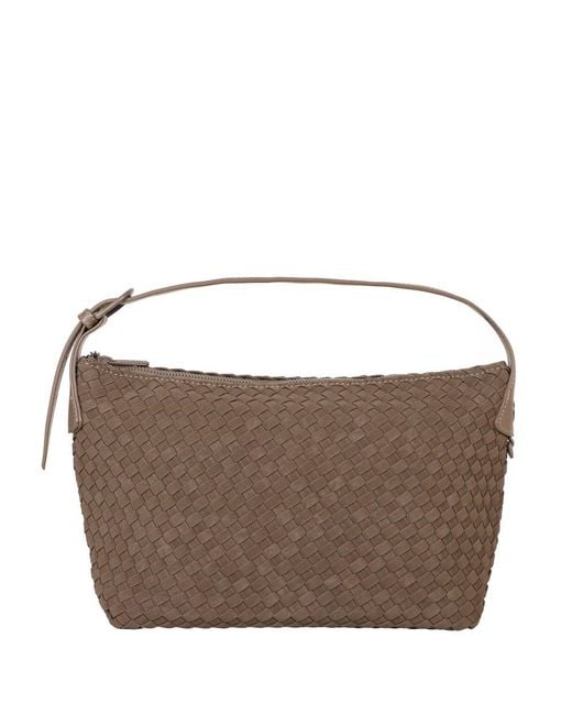 David Jones Brown Rennes Weave Hobo Bag