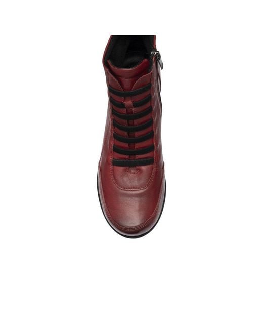 Lotus Red Myrthe Ankle Boots