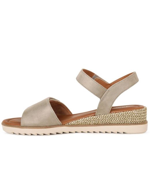 Tamaris Brown Iris Low Wedge Sandals
