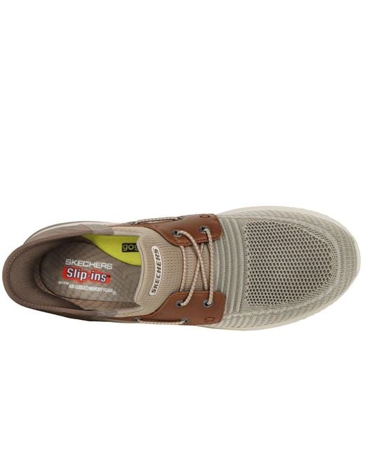 Skechers Brown Delson 3.0 Roth Slip for men