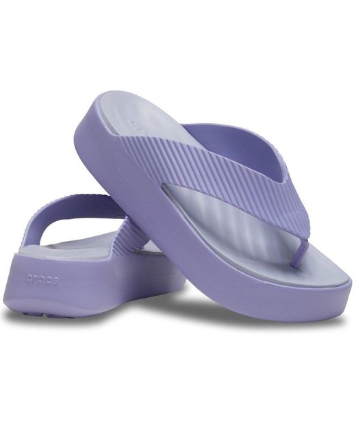 CROCSTM Blue Getaway Platform Flip Toe Post Sandals