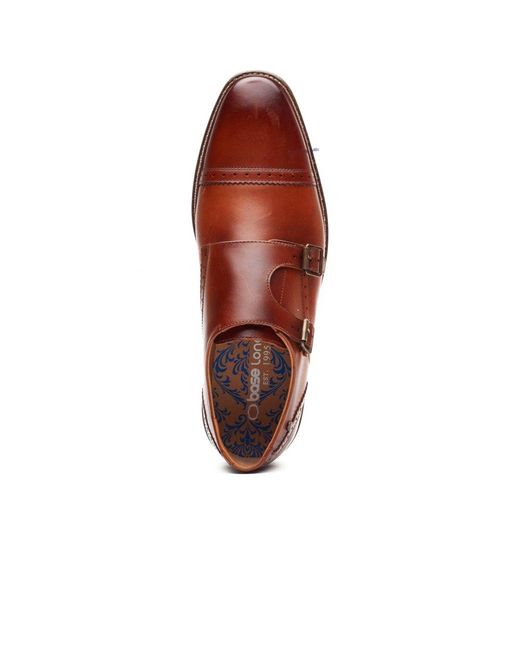 Base London Pink Henley Monk Shoes for men