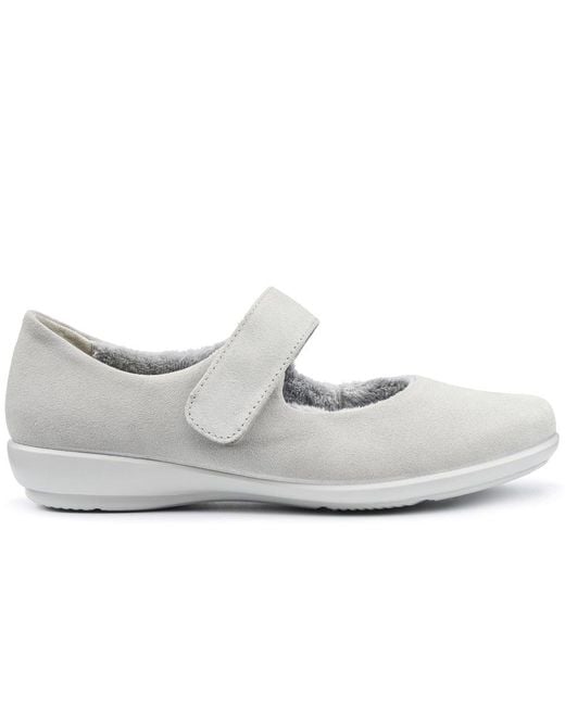 Hotter White Treasure Slippers