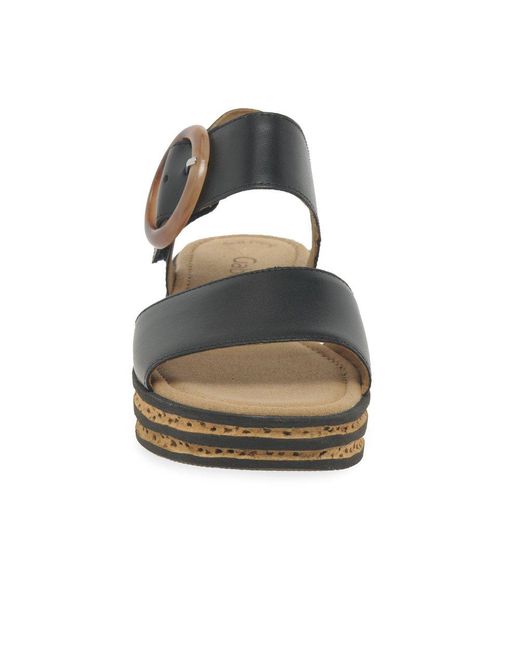 Gabor Black Andre Sandals