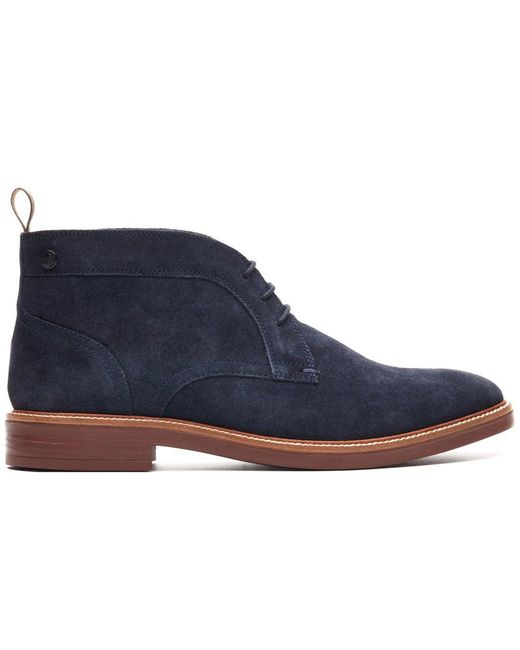 Base London Blue Lincoln Chukka Boots for men