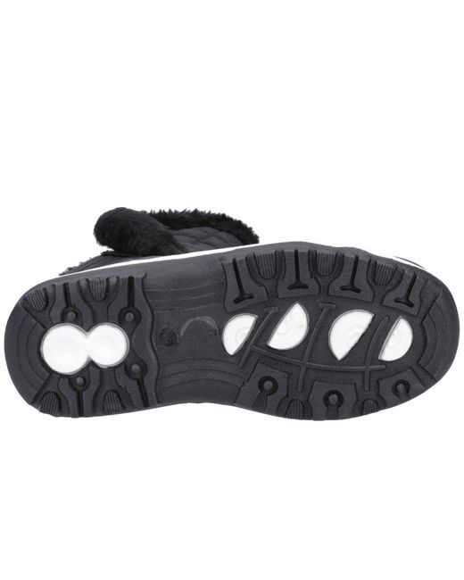 Cotswold Black Faux Fur-Lined Winter Boots