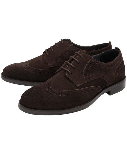 Frank Wright Black Sherwin Brogues for men