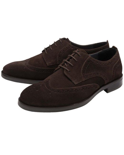 Frank Wright Black Sherwin Brogues for men