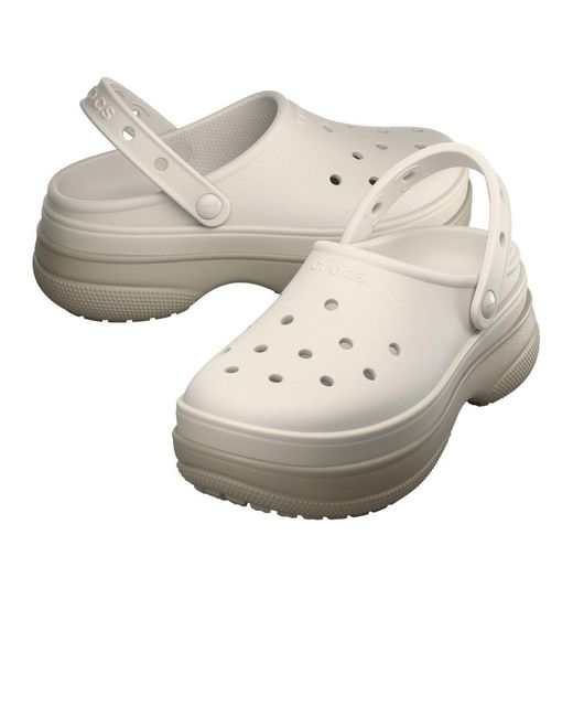 CROCSTM Gray Classic Stacked Clogs