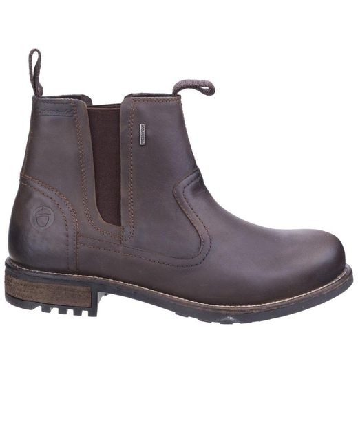 Cotswold Brown Worcester Chelsea Boots for men