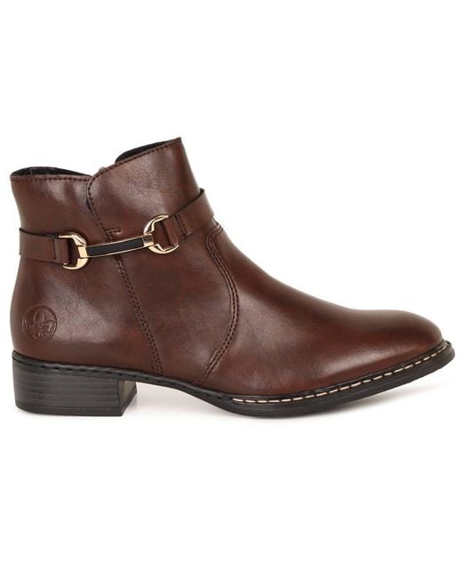Rieker Brown Cawood Ankle Boots
