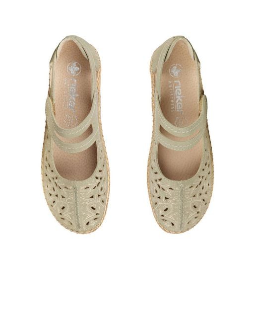 Rieker Natural Delia Mary Jane Shoes
