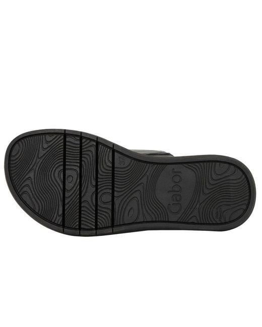 Gabor Black Abe Mule Sandals
