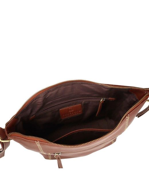 Lakeland Leather Brown Castlerigg Crossbody Bag