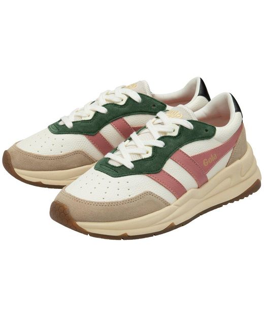 Gola White Saturn Quadrant Trainers