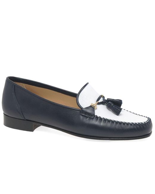 Charles Clinkard Blue Poppy Moccasins