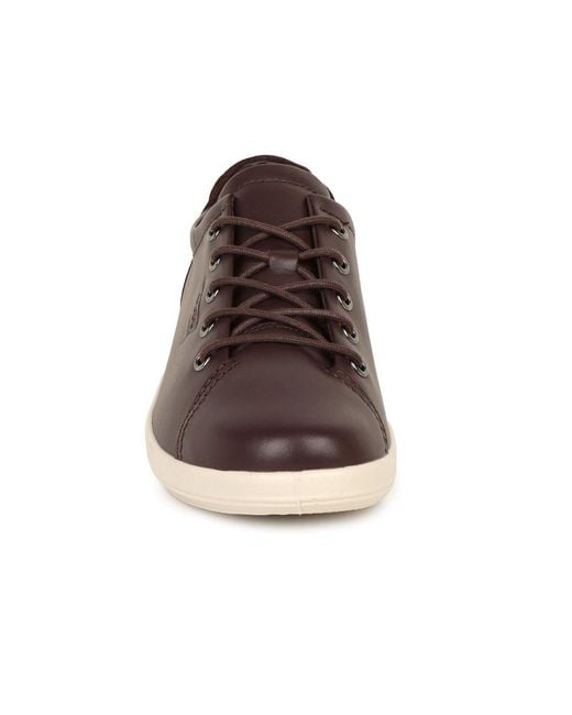 Ecco Brown Soft 2 Lace Trainers