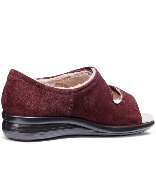 Hotter Red Siesta Slippers