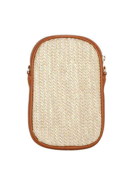 David Jones Natural Cantaloupe Phone Bag