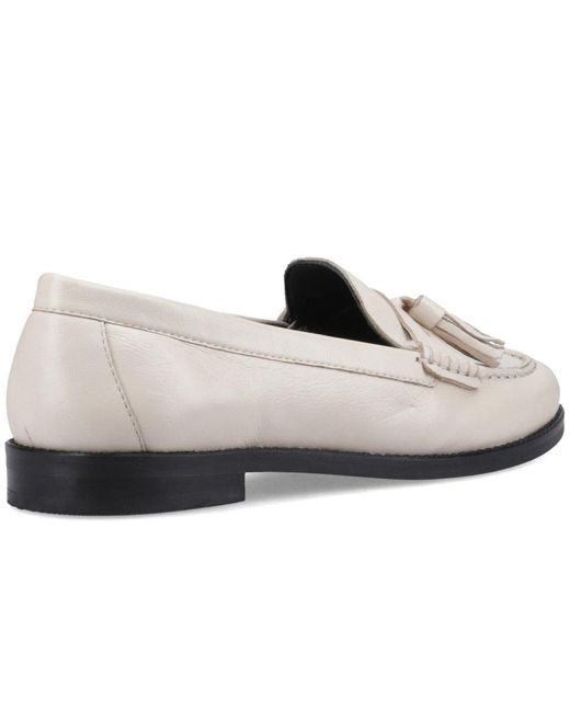 Hush Puppies White Connie Tassel Loafers